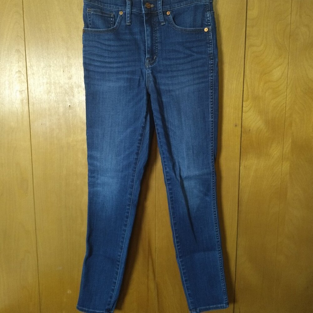 Madewell Size 27 Blue 10 High Rise Skinny Stretch Dark Wash Denim Jeans